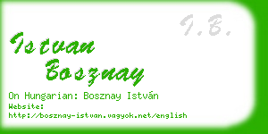istvan bosznay business card