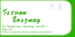 istvan bosznay business card